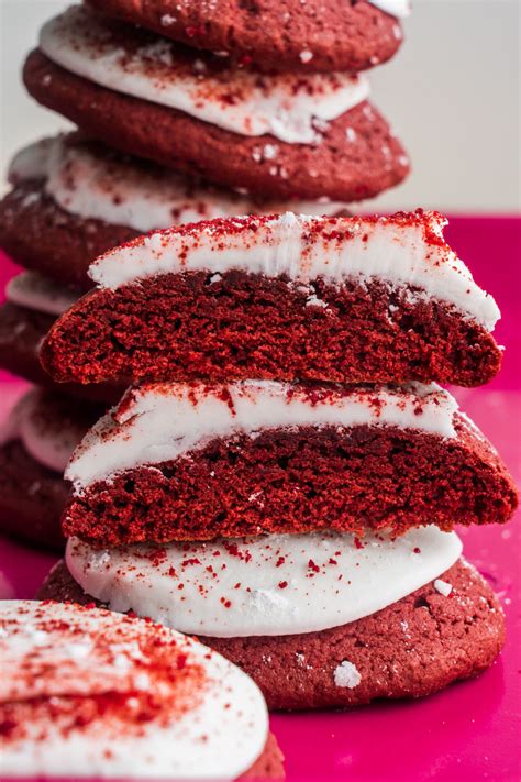 Red Velvet Cookies with Frosting - Brooklyn Farm Girl