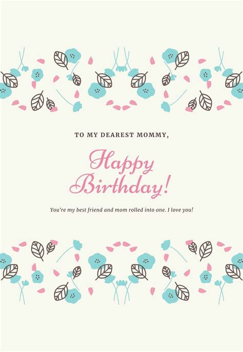 Mother Birthday Cards Free Printable