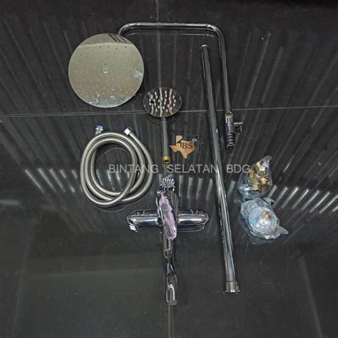 Jual SHOWER SET KRAN PANAS DINGIN SHOWER COLUMN EIXO STAINLESS BULAT