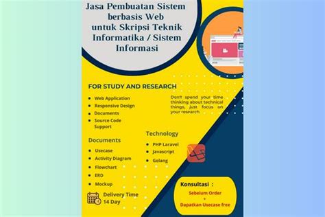 Jasa Pembuatan Sistem Berbasis Web Untuk Skripsi Teknik Informatika Sistem Informasi