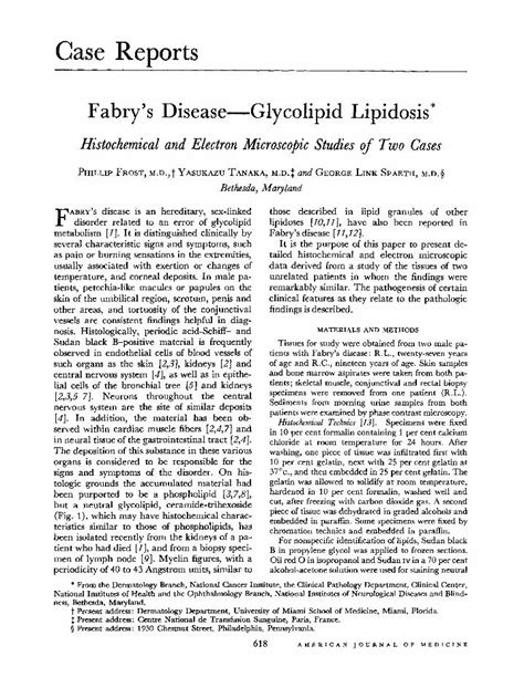 (PDF) Fabry's disease—glycolipid lipidosis: Histochemical and electron microscopic studies of ...