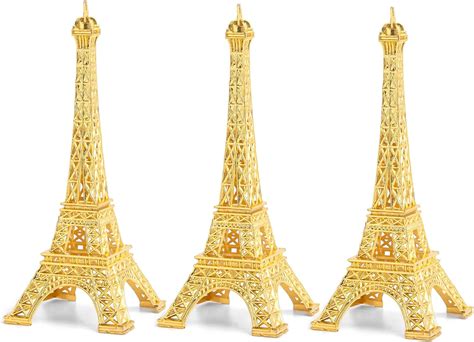 Amazon Framendino 3 Pack Gold Eiffel Tower Statue Decor Alloy