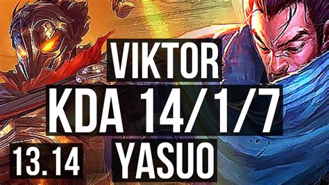 Viktor Vs Yasuo Mid 14 1 7 Legendary 300 Games 800k Mastery