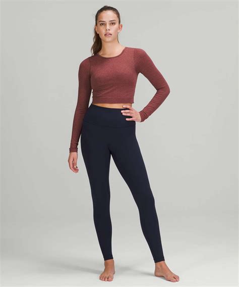 Lululemon Ebb To Street Long Sleeve Shirt Smoky Red Lulu Fanatics