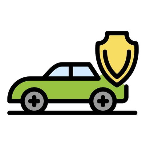 Icono De Coche De Polic A Contorno Del Icono Vectorial Del Coche De