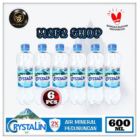 Air Mineral Crystalline Crystalin PH8 Botol Tanggung Plastik Pet