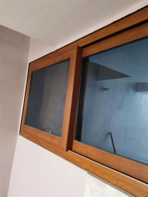 Upvc Track Wooden Color Windows At Rs Sq Ft Unplasticized