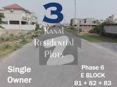 3 Kanal Residential Plot In Phase 6 E Block DHA Phase 6 Block E