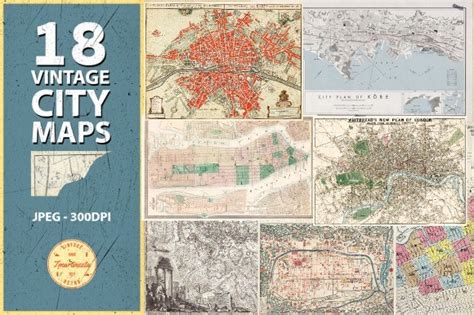 Vintage City Maps Original Plans Graphic by tmartinezta · Creative Fabrica