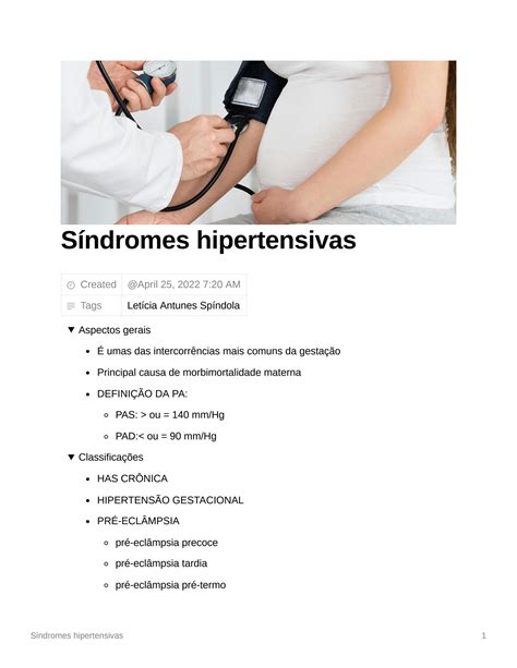 Solution Sndromes Hipertensivas Studypool