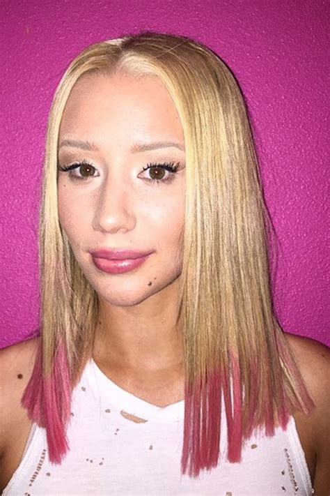 Iggy Azalea Straight Ash Blonde Dip Dyed Two Tone Hairstyle Steal