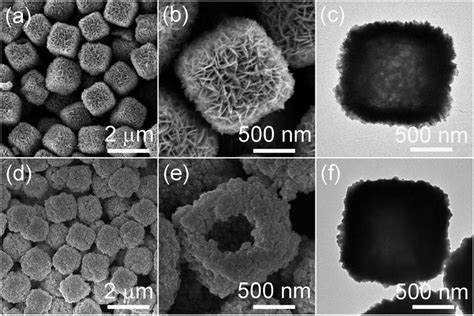 Typical FESEM A B D And E And TEM C And F Images Of Hollow Ag