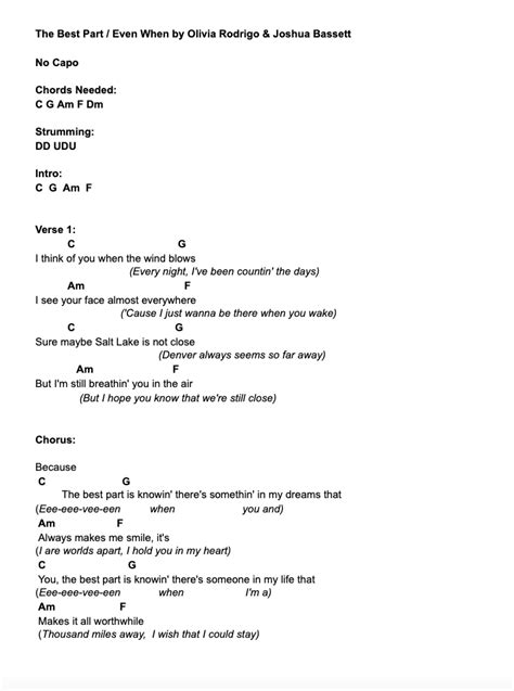 High School Musical Guitar Chords