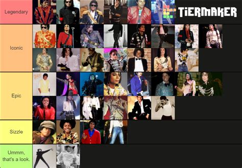 Michael Jackson Style Tier List Community Rankings Tiermaker