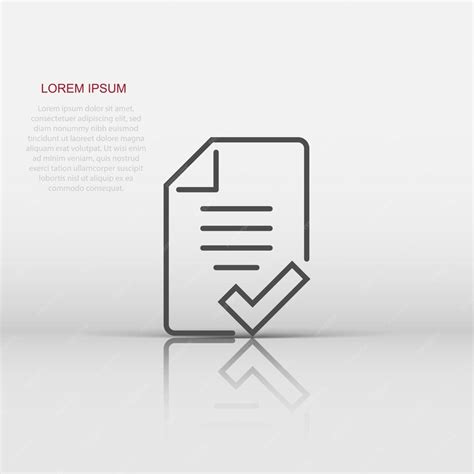 Premium Vector Document Checklist Icon In Flat Style Report Vector