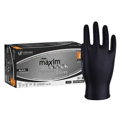 Maxim Nitrile Black Mechanics Gloves Safetygloves Co Uk