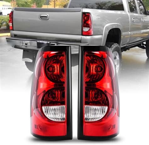 Pair Red Tail Lights Brake Lamps For 1999 2006 Chevy Silverado 1500 2500 3500 Ebay