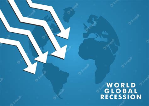 Premium Vector Global Business Downfall With Falling Arrow And World Map World Global