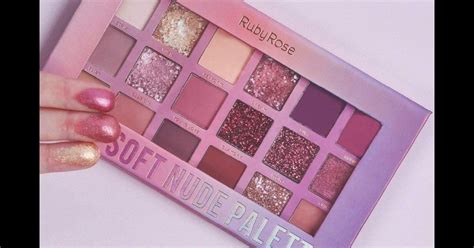 Paleta De Sombra Soft Nude Ruby Rose Variedade De Tons Para V Rias