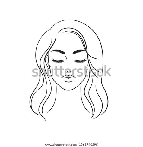 Young Woman Face Beautiful Girl Face Stock Vector Royalty Free 1963740295 Shutterstock