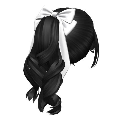 Soft Wavy Flowy Ponytail W Bow Black Roblox Item Rolimon S