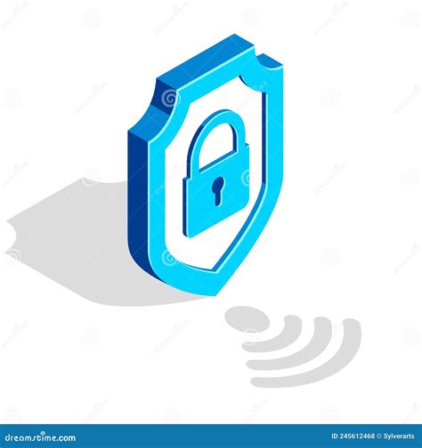 Electronic Data Protection And Cyber Security Vector Isometric