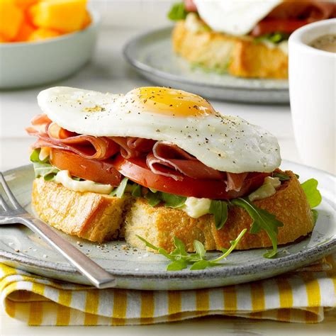 Open Faced Prosciutto And Egg Sandwich Recipe How To Make It Taste