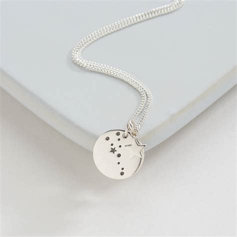 Silver Zodiac Constellation And Star Necklace By Suzy Q Designs