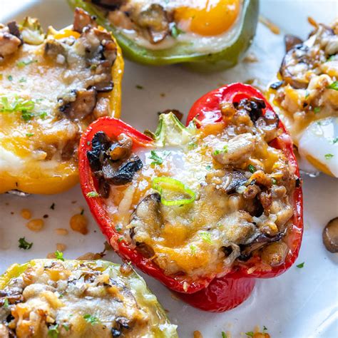 Breakfast Stuffed Peppers Clean Food Crush