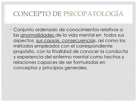 Psicopatología General ppt descargar