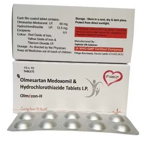 Olmezon H Olmesartan Medoxomil And Hydrochlorothiazide Tablets I P