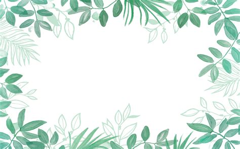 Hojas Verdes Tropicales En Acuarela Background Eps 4750688 Vector En