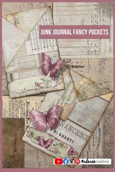 Pocket Cards Paper Shaper Window Envelopes Junk Art Journal Ideas