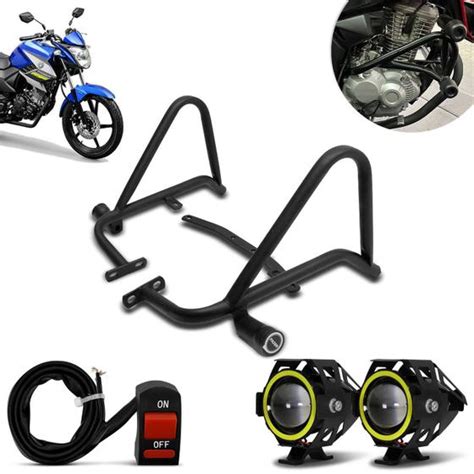 Kit Protetor De Carenagem Yamaha Ys Fazer Farol De Milha Angel