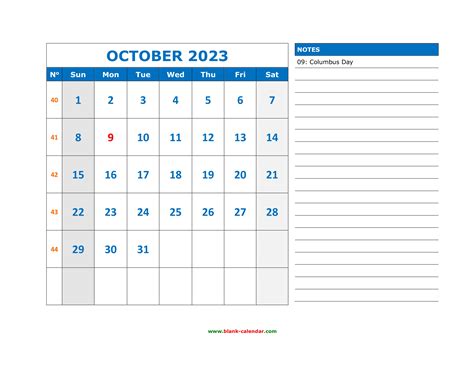 Printable October Calendar With Lines Calendar Printable