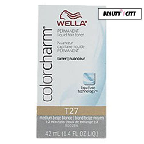 Wella Color Charm Permanent Liquid Hair Toner T27 Medium Beige Blonde 1 4 Oz For Sale Online