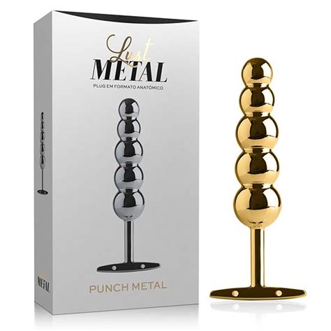 Plug Anal Lust Metal Plug Punch Metal Gold Dourado Lm