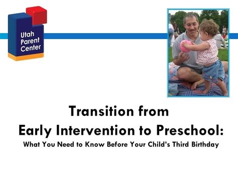 Transition Form Early Intervention To Preschool Presentation English Youtube