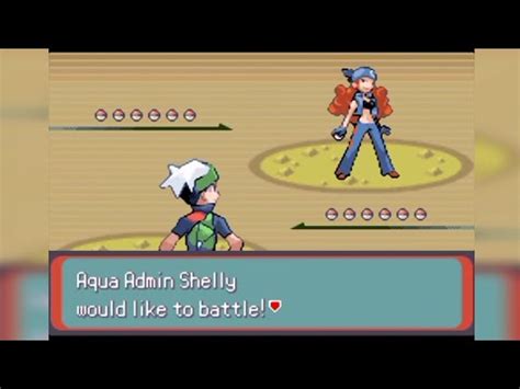 Pokemon Inclement Emerald Challenge Mode Aqua Admin Shelly Seafloor