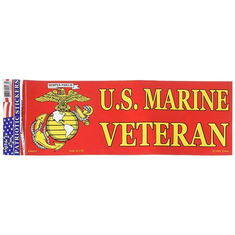 US Marine Veteran Bumper Sticker - Devil Dog Depot