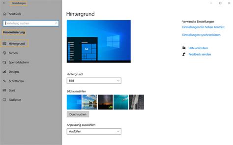 Hintergrundbilder in Windows 10 ändern So geht s