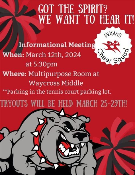 Cheer Informational Meeting | Waycross Middle School