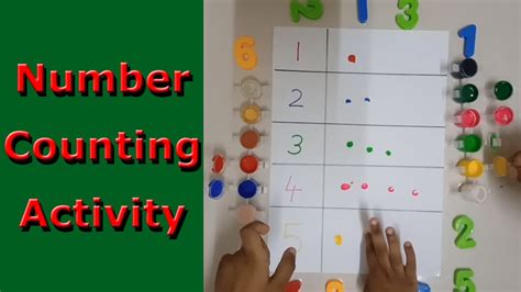 Number Counting Activity Count The Numbers With Finger Painting