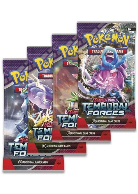 Booster Pack Full Artwork Set 4 Stk Fra SV05 Temporal Forces Pokemons