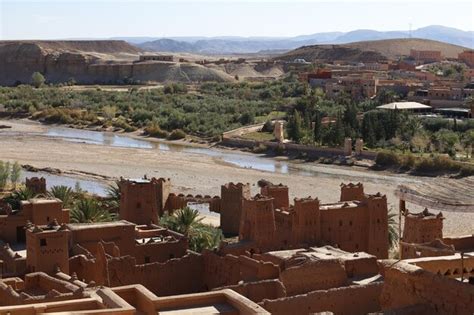 Premium Photo | High angle view of ancient village in desert morocco