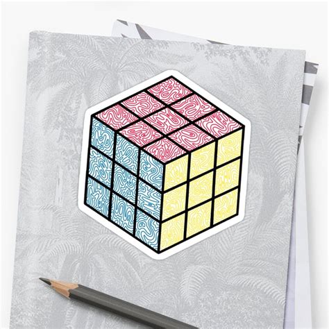 Rubiks Cube Sticker By Fauvesdesigns Rubiks Cube Cube Stickers