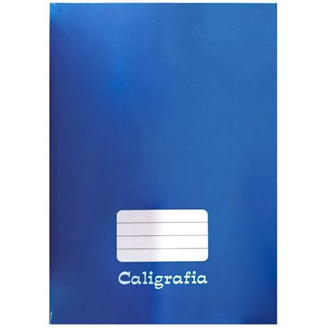 Caderno Caligrafia Capa Dura Liso Fl Brochurao Azul Submarino