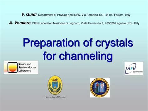 PPT - Preparation of crystals for channeling PowerPoint Presentation ...