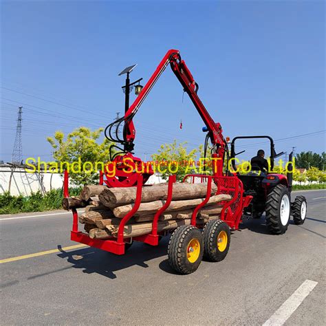 Farm Tractor Logging Loader Trailer Tractor Trailer China Samtra Wood