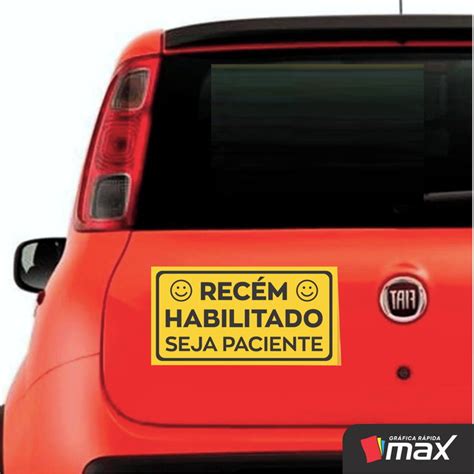 imã adesivo MOTORISTA RECÉM HABILITADO Elo7 Produtos Especiais